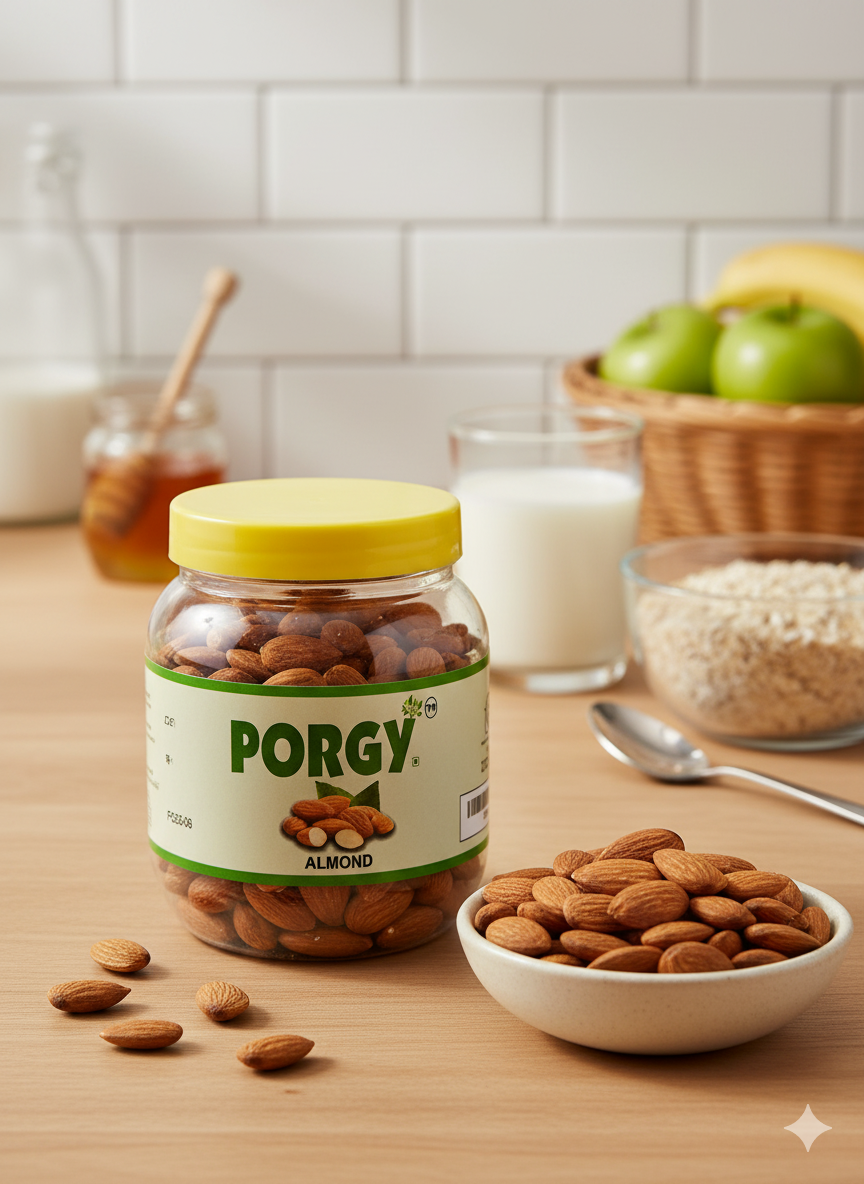 PORGY Premium Almonds – 250g Handpicked Almonds
