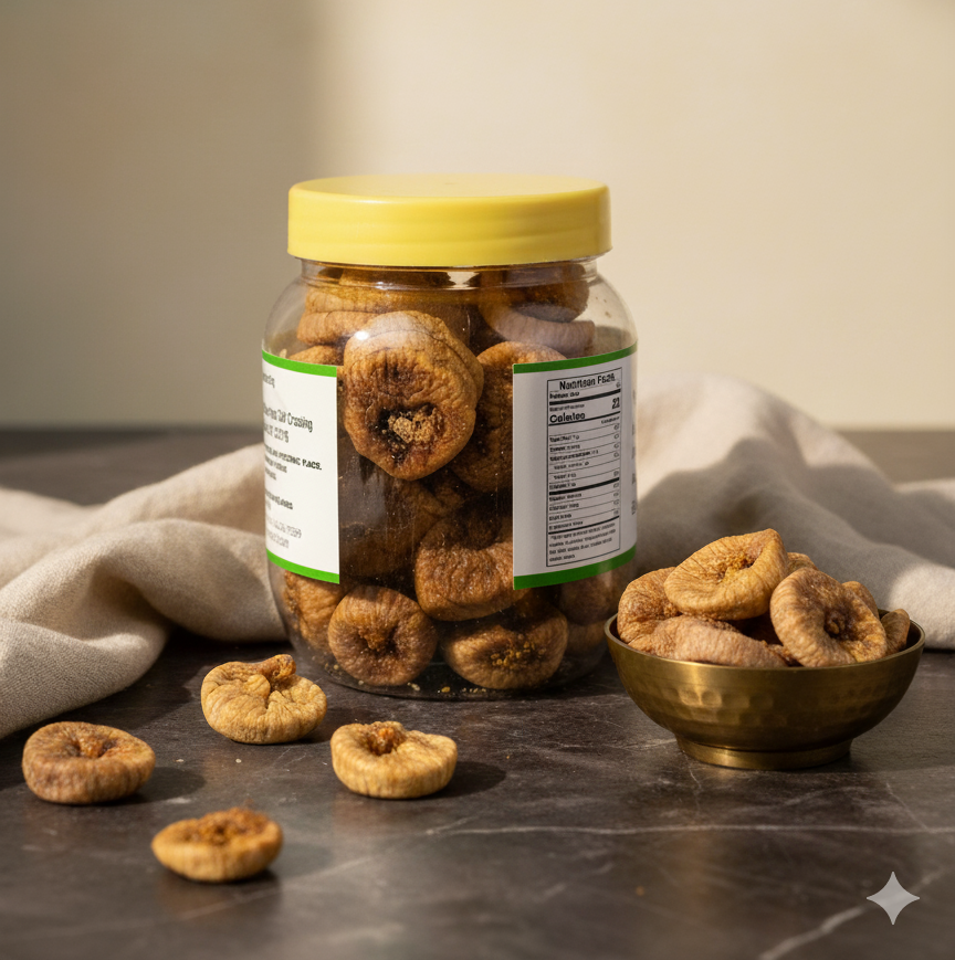 PORGY Anjeer – 250g Premium dried figs that are naturally sweet and nutritious