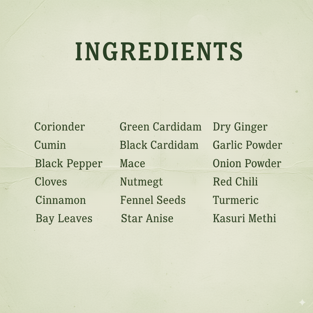 PORGY Biryani Masala – 100g Royal aromatic blend for rich veg and non-veg biryani