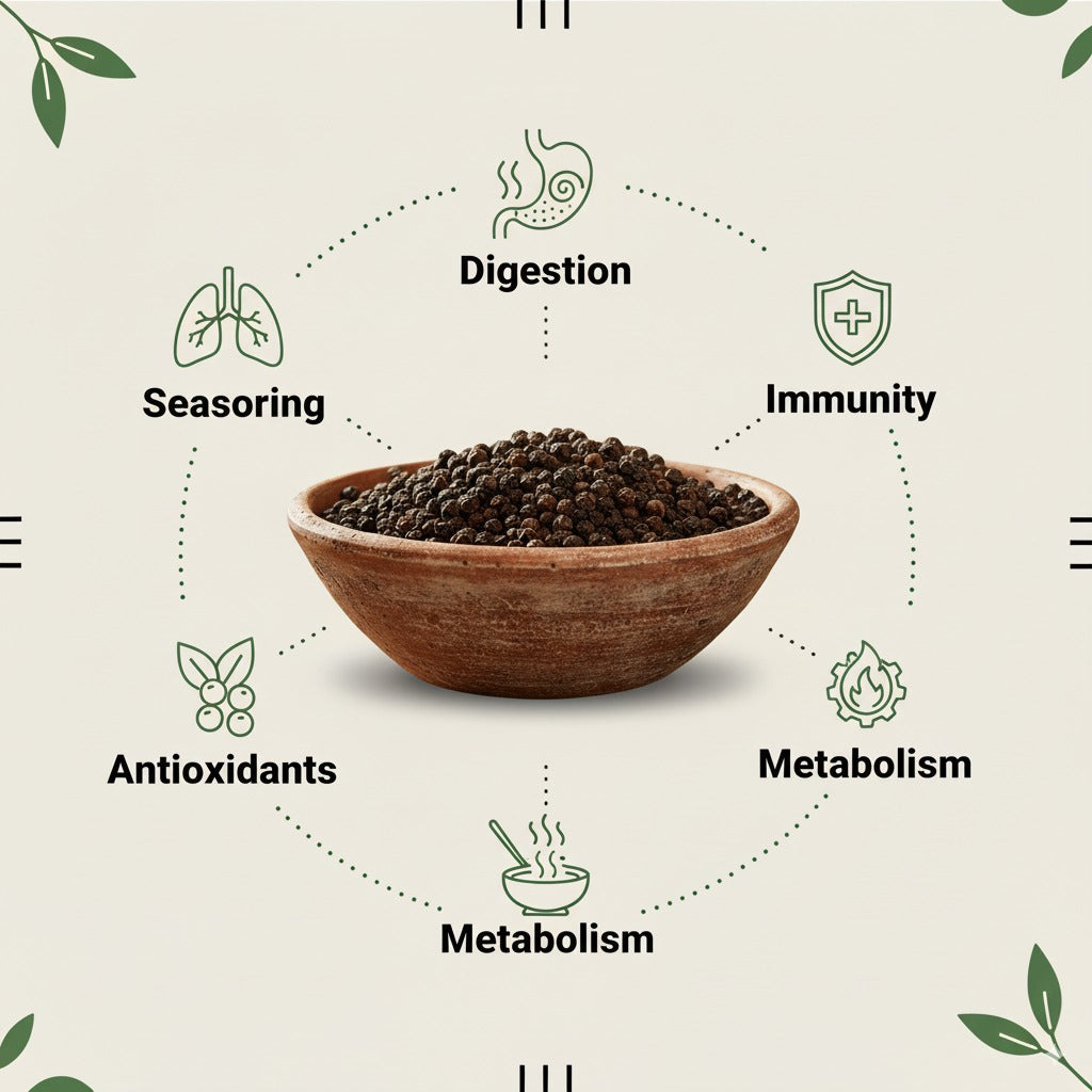 PORGY Black Pepper Whole – 75g Premium handpicked peppercorns