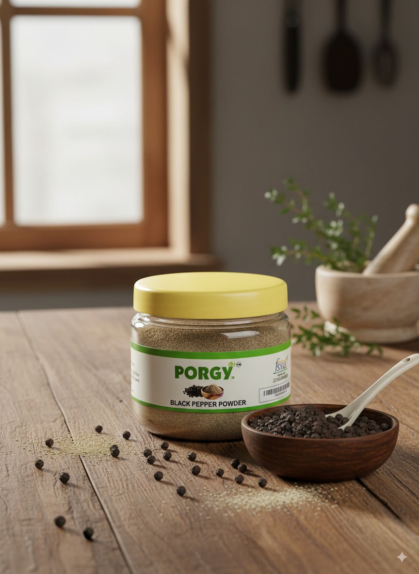 PORGY Black Pepper Powder – 50g Freshly ground and aromatic kali mirch