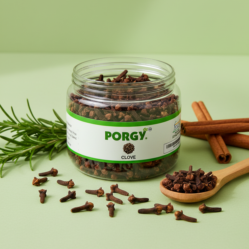 PORGY Spice Combo Pack – 425g White Pepper, Bay Leaf, Garam Masala, Clove