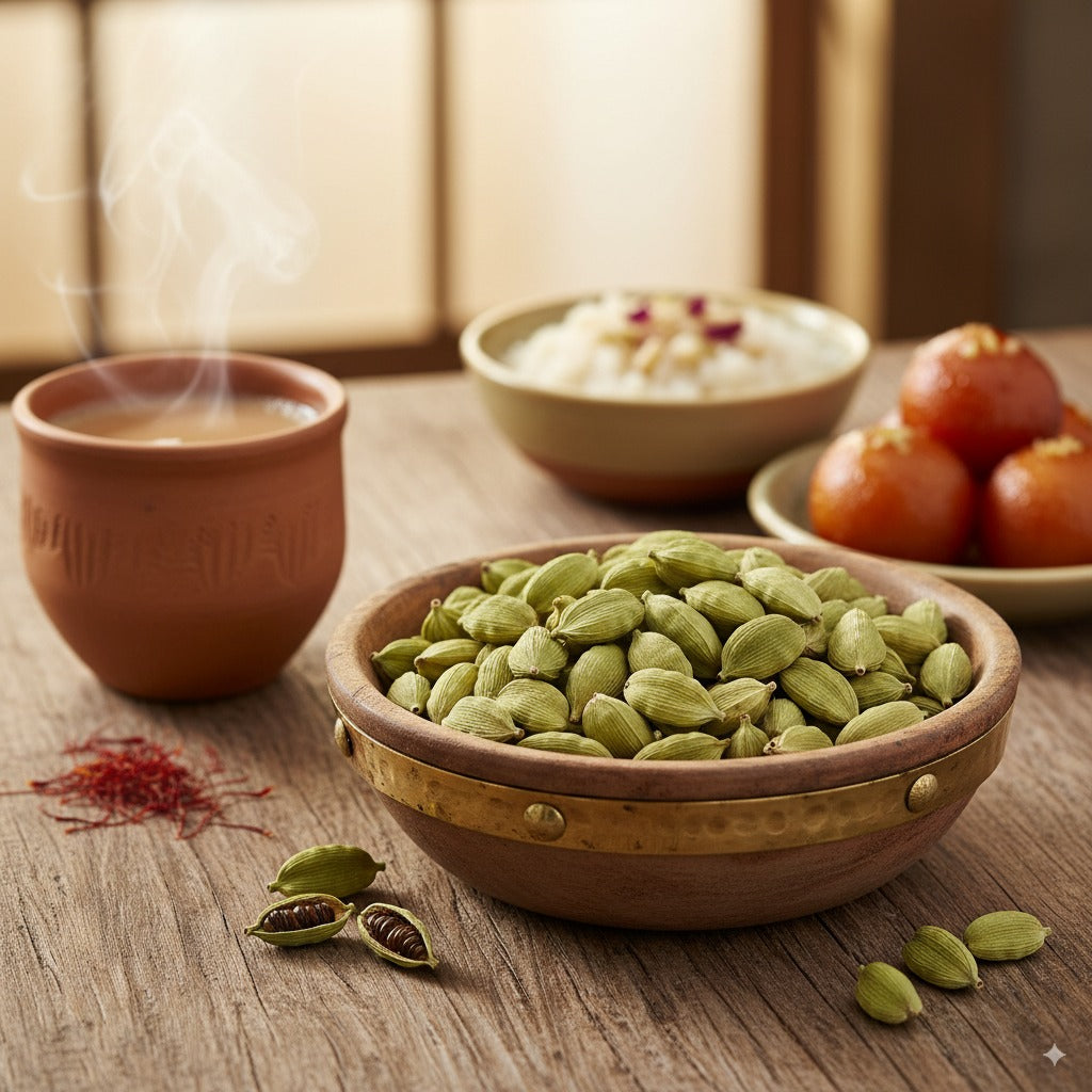 PORGY Green Cardamom – 50g Premium whole elaichi pods with natural aromatic flavor