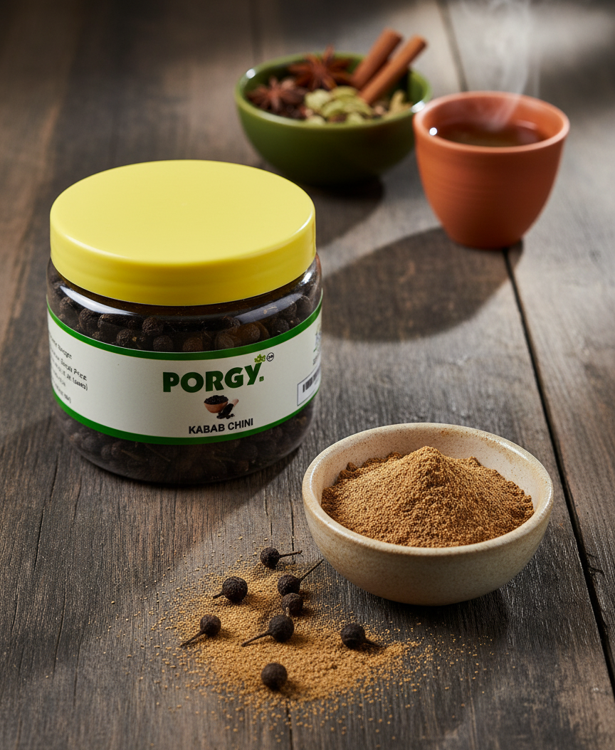 PORGY - Premium Whole Spice Combo 275 G – Black Cardamom 50g, Clove 75g, Kabab Chini 100g & Shah Jeera 50g