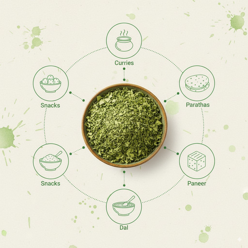 PORGY Kasuri Methi – 50g Premium dried fenugreek leaves for curries and breads