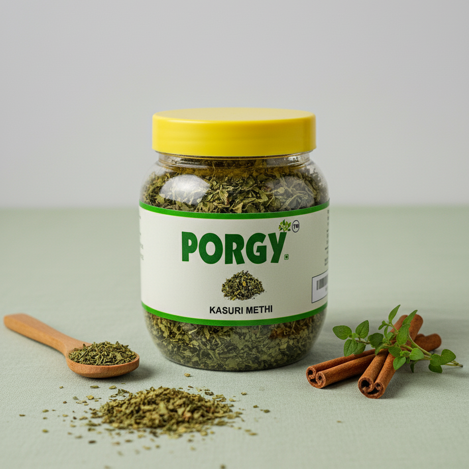 PORGY Kasuri Methi – 50g Premium dried fenugreek leaves for curries and breads