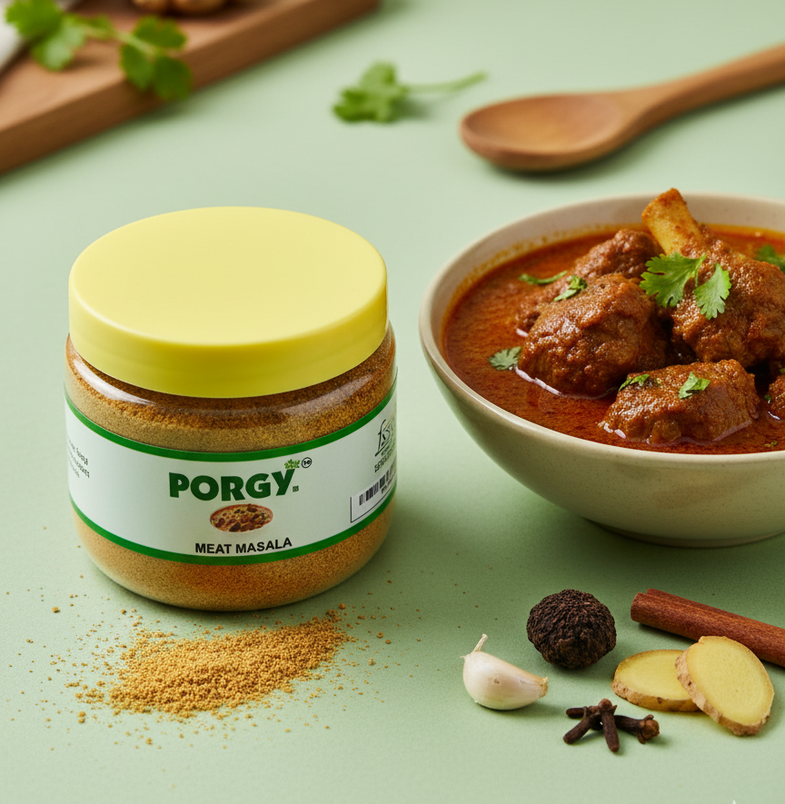 PORGY Non-Veg Spice Combo – 400g Chicken Masala, Meat Masala, Garam Masala, Biryani Masala
