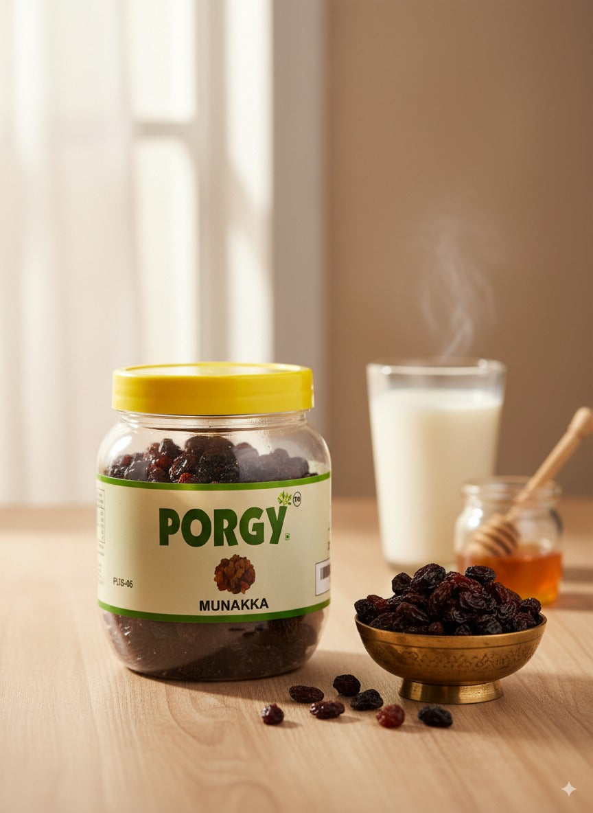 PORGY Sun-Dried Munakka – 300g Naturally sweet