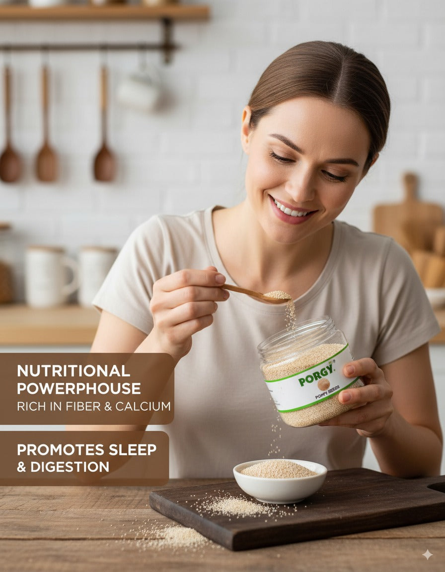 PORGY Exotic Spice & Seed Combo – 320g White Pepper, Poppy Seeds, Shah Jeera, Kabab Chini