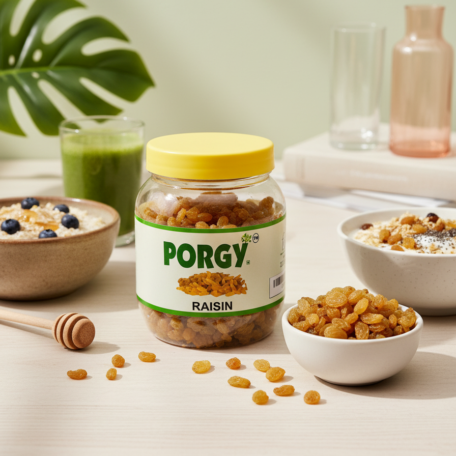 PORGY - Nut Combo 1 KG – Cashew 250g, Almond 250g, Pista 200g & Raisin 300g