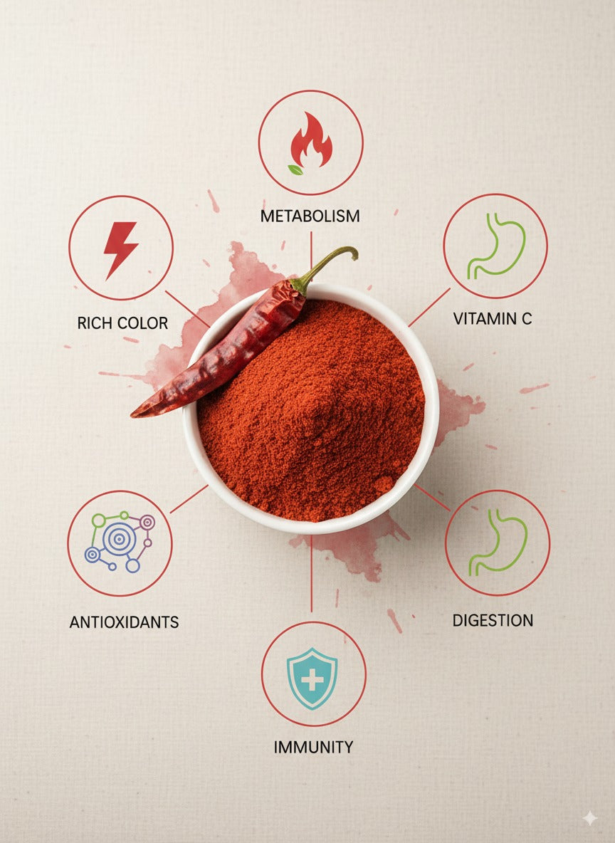 PORGY Red Chilli Kuta – 250g Coarse ground chilli for pickles, chutneys and tadka