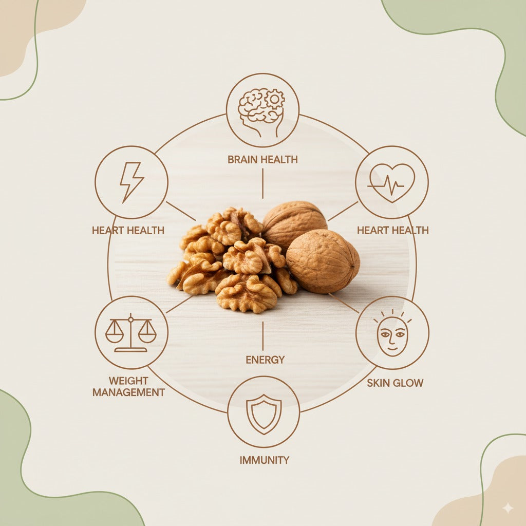 PORGY Walnut Kernels – 200g Premium Grade Walnuts Sealed