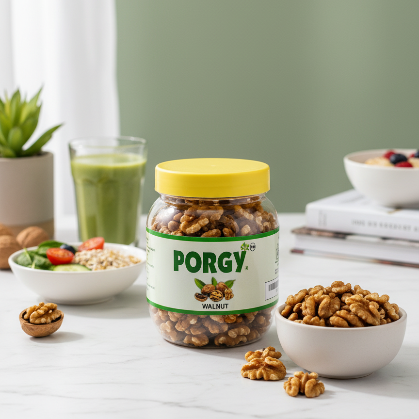 PORGY Dry Fruit Combo – 1.2kg Cashew, Almond, Walnut, Pista, Raisin