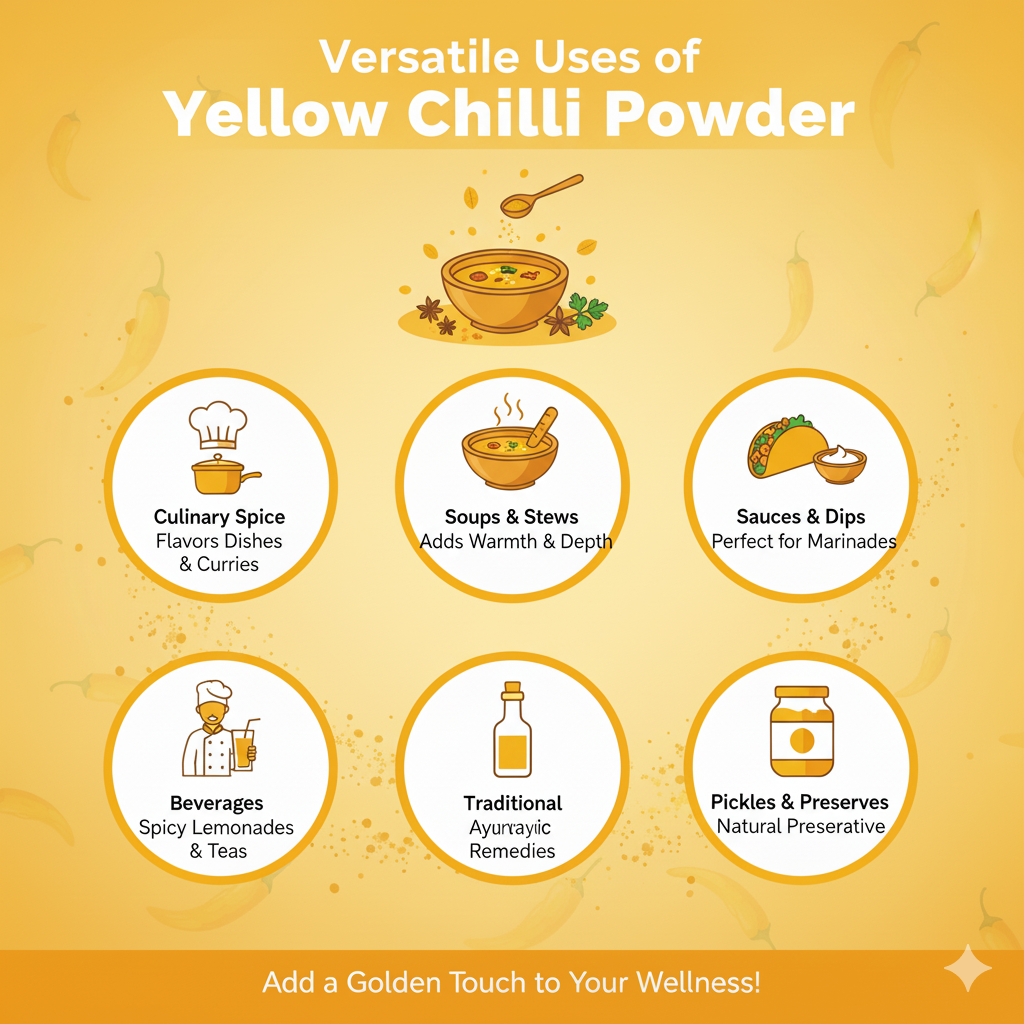 PORGY Yellow Chilli Powder – 250g Mild and aromatic spice for curries, gravies and snacks