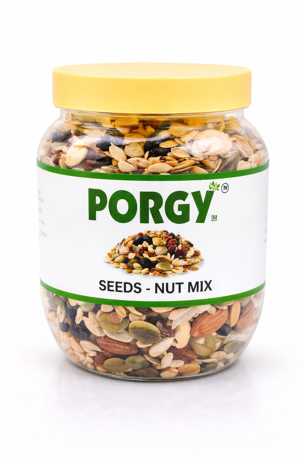 PORGY Seeds & Nut Mix – 400g Cashews, Almonds, Black Raisins, Kharbuja, Pumpkin, Flax, Sunflower